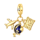 Golden Charm Bead Sterling Silver