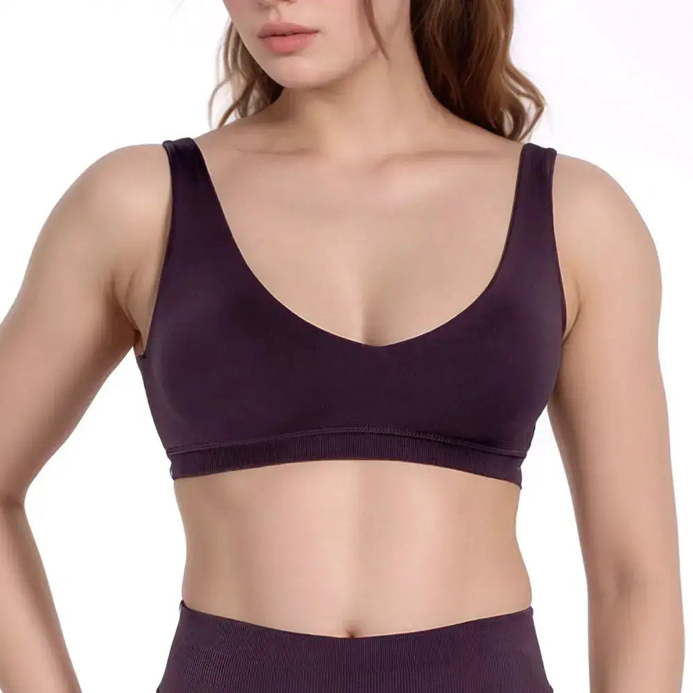 NCLAGEN Impact Scoop Back Bra High Support Yoga Tops Women Push-up Gym Clothes Pilates Sports Underwear Quick Dry Workout Vest