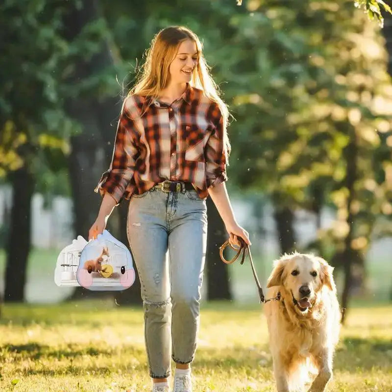Feathered Friend Parrot Carrier Backpack Panoramic View Slim