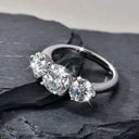 Anniversary Moissanite Ring For Couples