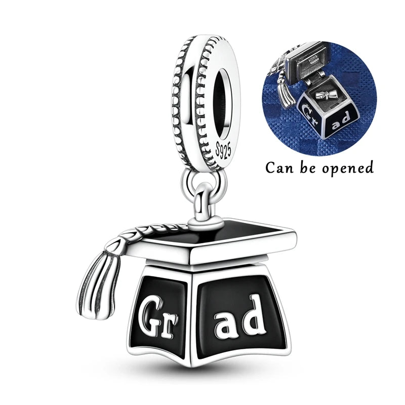 Charm Sterling Silver Happy Graduation