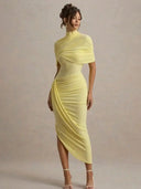 Elegant Backless Midi Dress for Evening