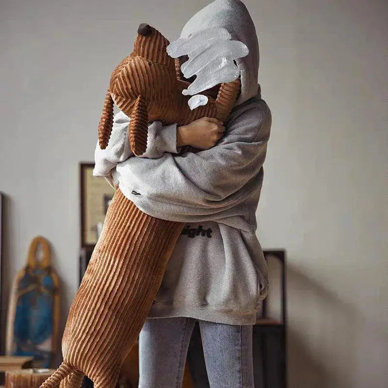 Brown Dachshund Dog Pillow Cute Plush Doll Sofa Decor Gift