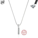 Moissanite Pendant Necklace in Sterling Silver Cbtb CB025