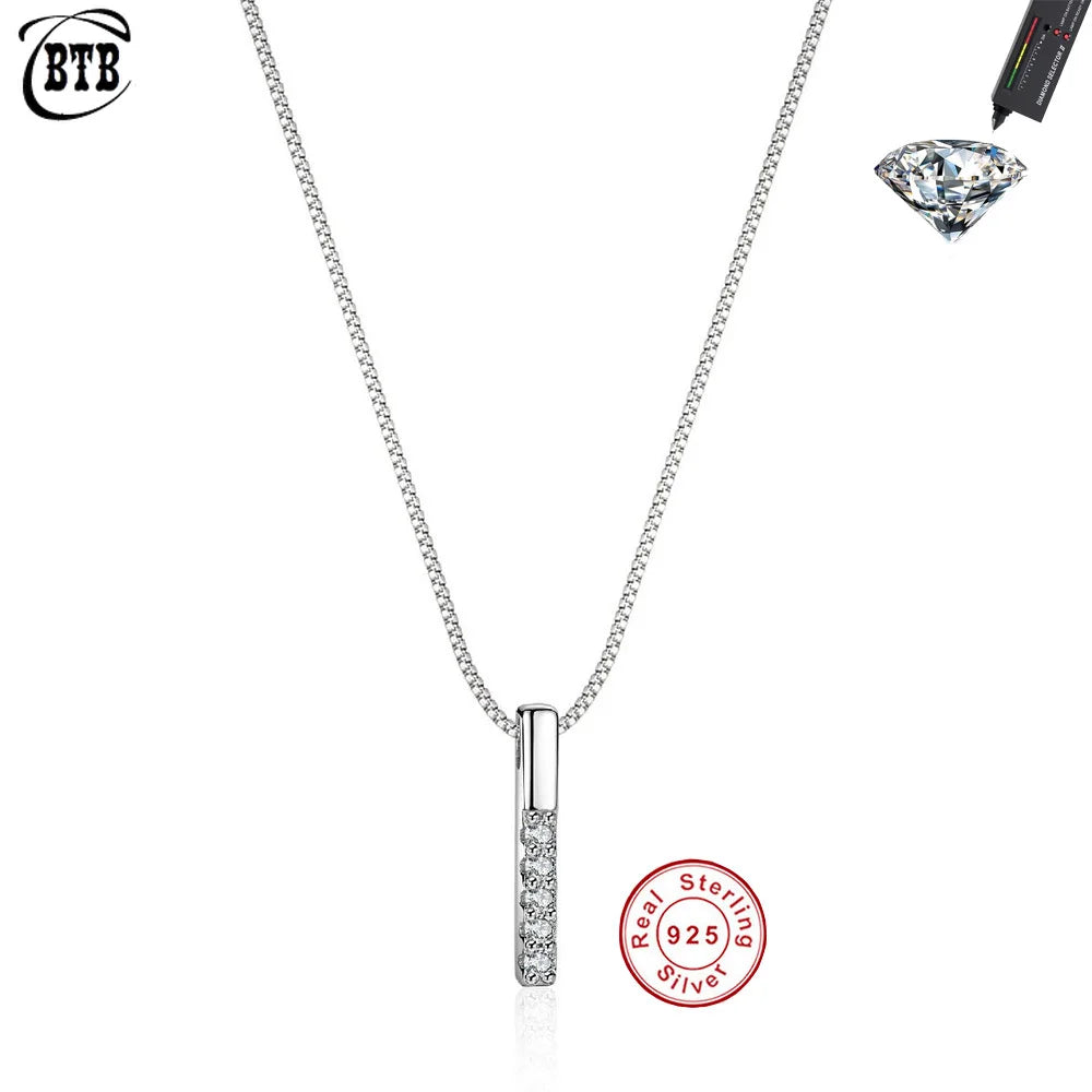 Moissanite Pendant Necklace in Sterling Silver Cbtb CB025 — product view 1