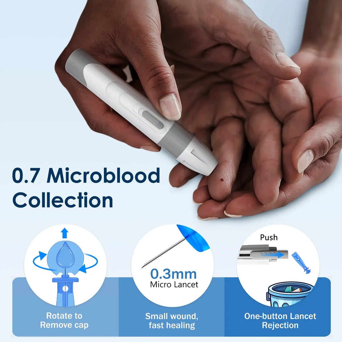 LinkSun G-425-1 Blood Glucose Meter 50/100 pcs Test Strips and Lancets Diabetes Medical Glucosemeter Testing Blood Sugar Tester