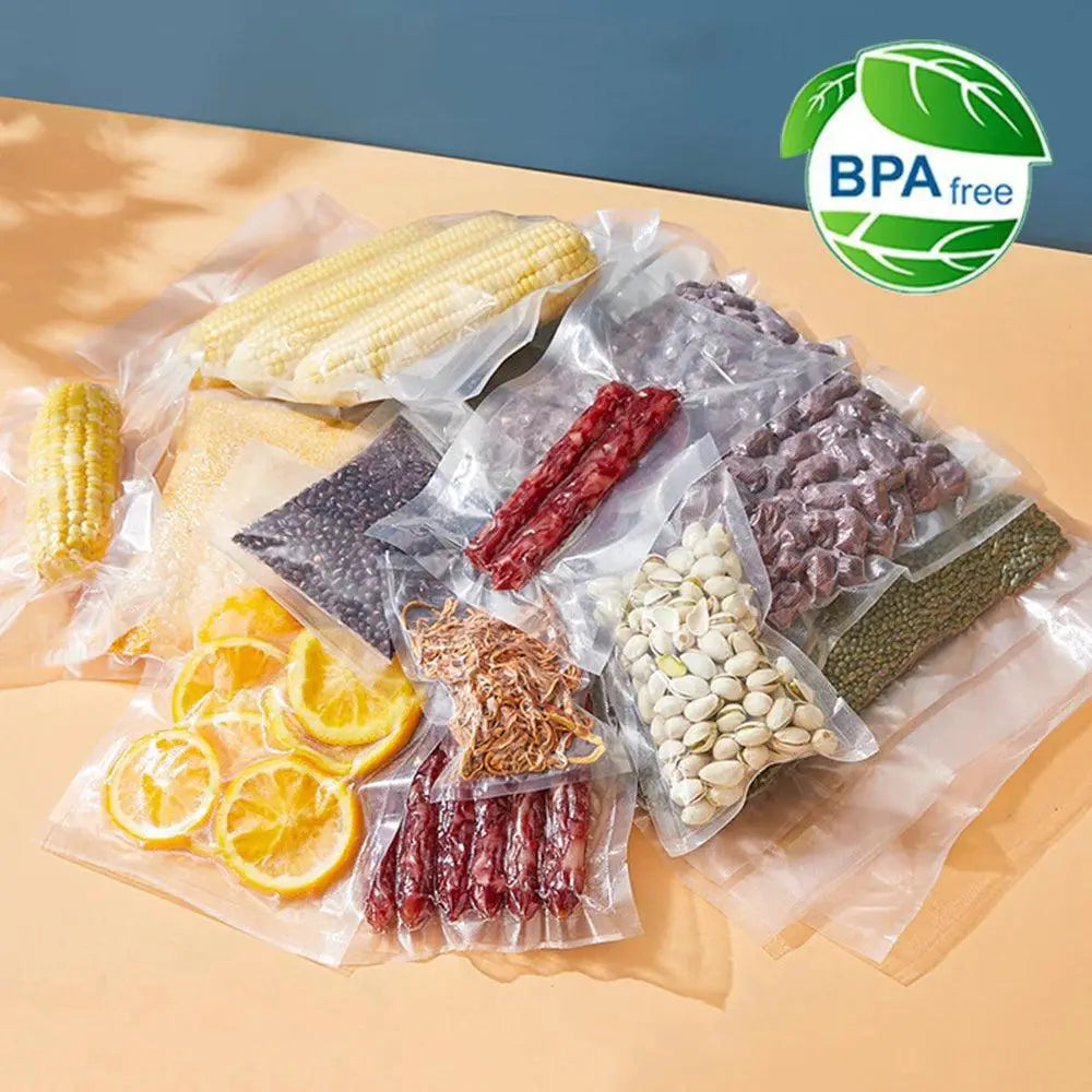 Vacuum Sealed Food Storage Bags 100 Pack For Freshness
