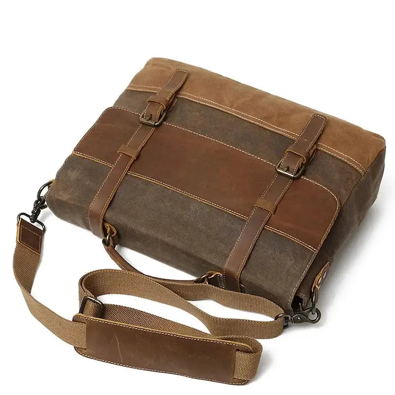 Ruil Retro Crazy Horse Leather Laptop Briefcase For Men - OurLum.com