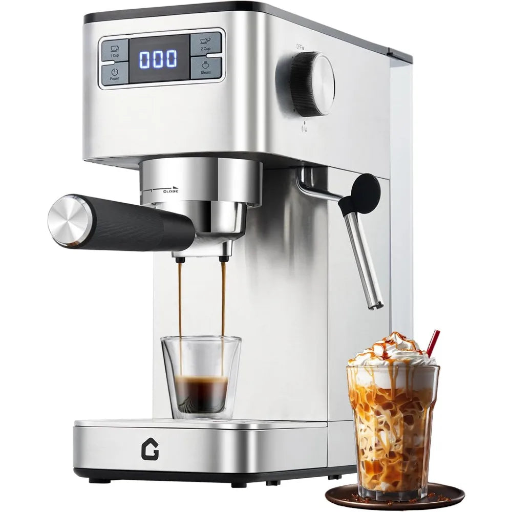 Garvee Compact Espresso Machine–Stainless Steel Professional — product view 2