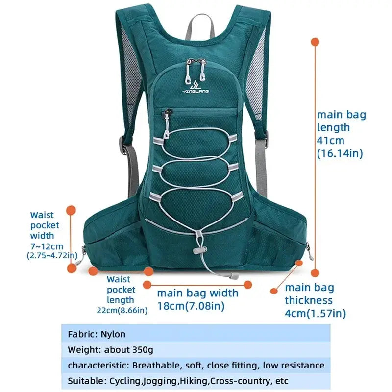 Waterproof Cycling Backpack With Hydration Bladder Day Pack