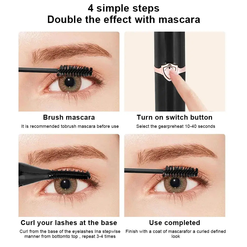 Portable USB Rechargeable Quick Heating Eyelash Curler