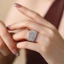 Sterling Silver Silver Moissanite Ring