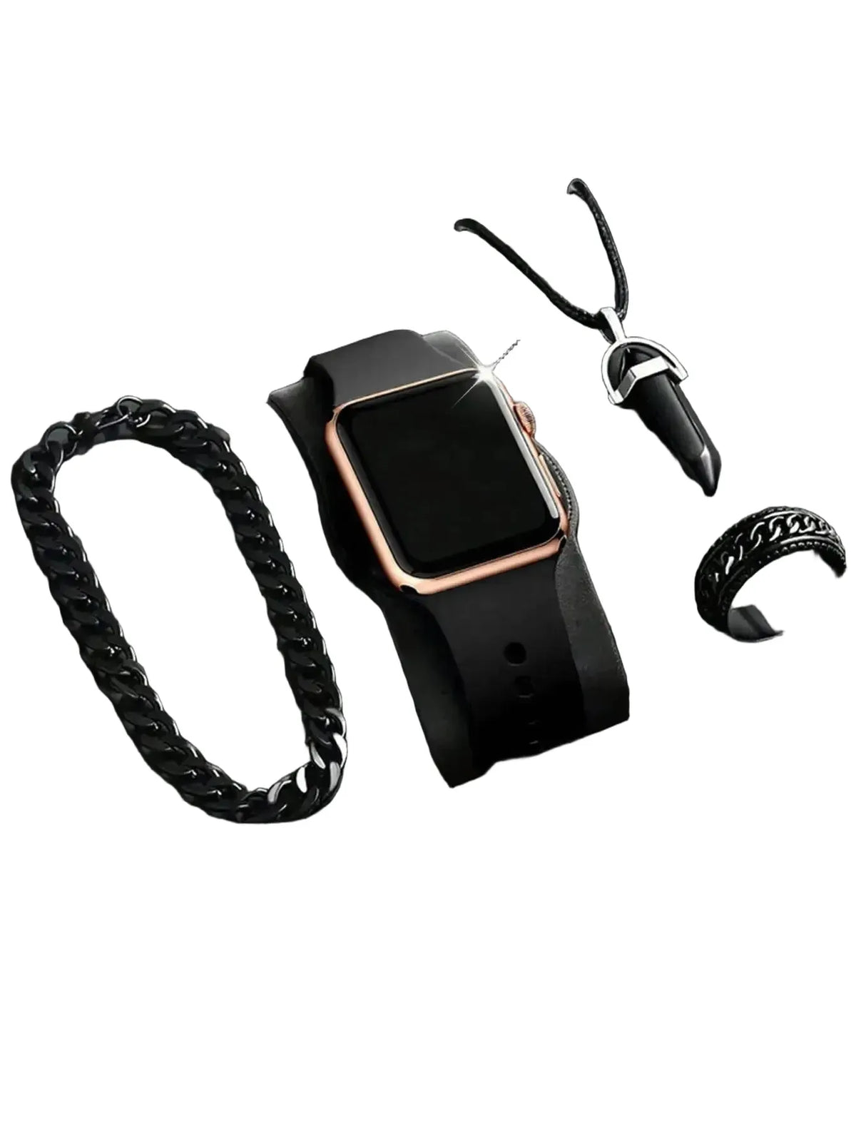 Men Square Led Watch - Comfortable Silicone Band — product view 1