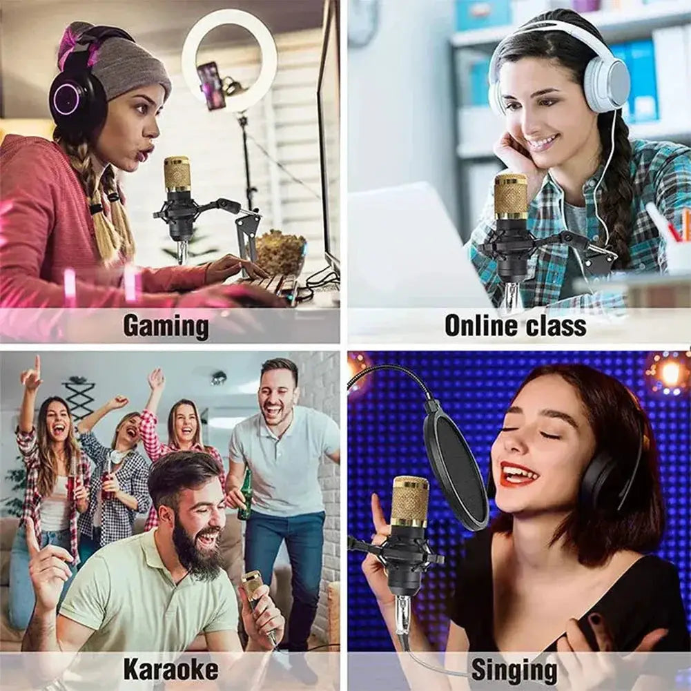 Podcast Equipment Bundle BM800 Microphone And V8 Sound Card