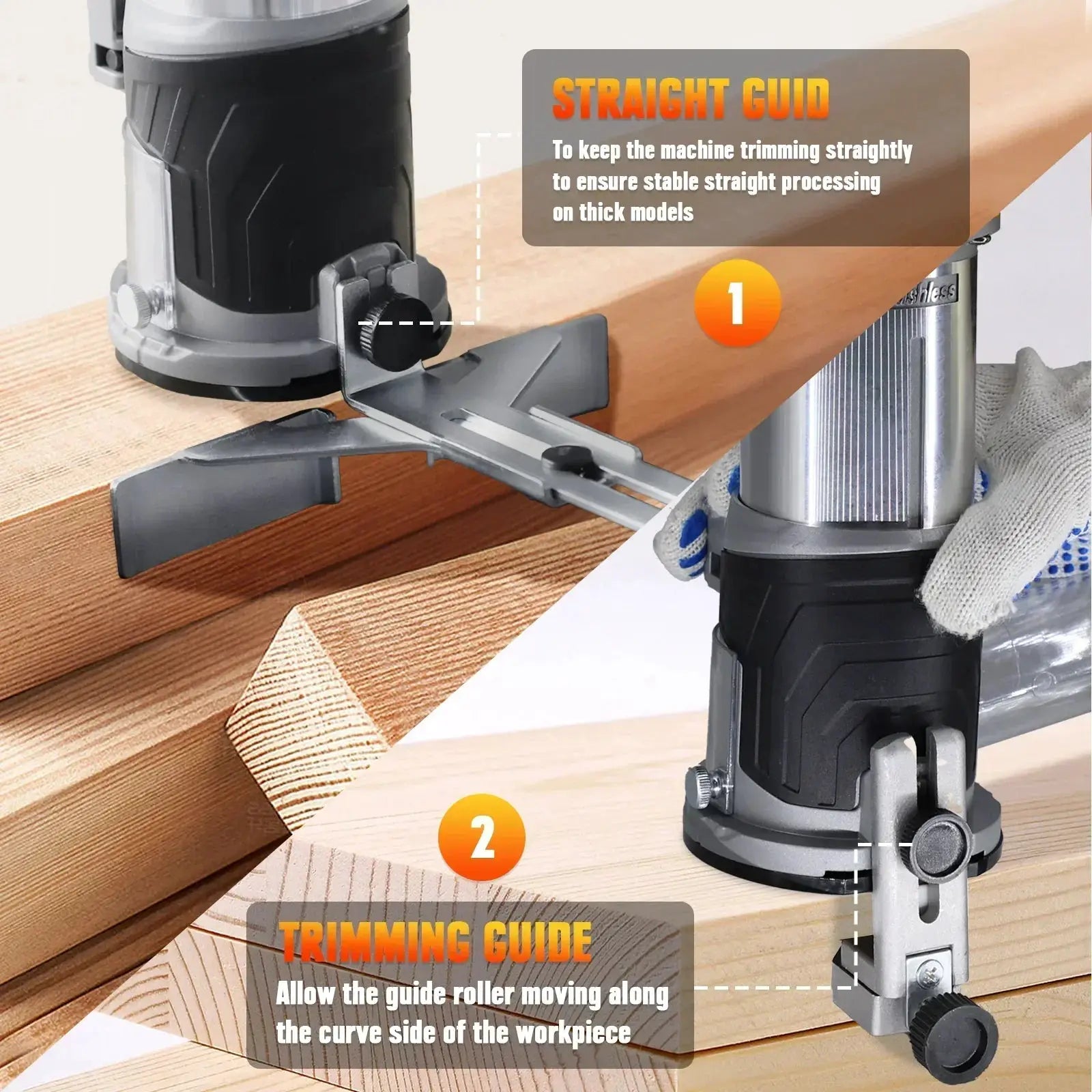 Cordless Brushless Palm Router For 18V And 20V Max Tools