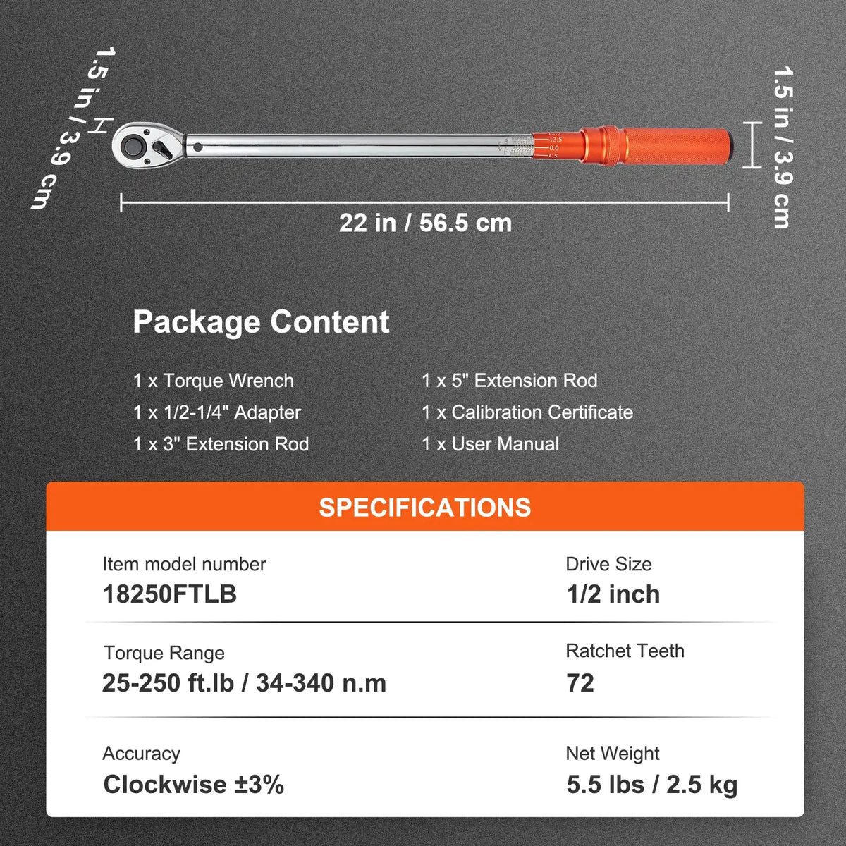 Precision Dual Range Torque Wrench — product image 9