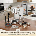Espresso Machine,Coffee Maker With Auto-Shut Off, Pump Oz