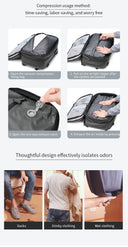 Men Travel Backpack Vacuum Compression 17 Inch Laptop Backpack