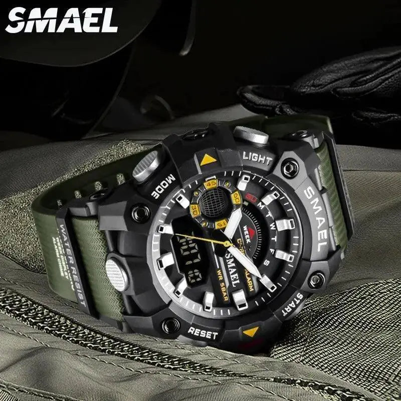SMAEL LED Military Sports Watch Durable Waterproof Timepiece