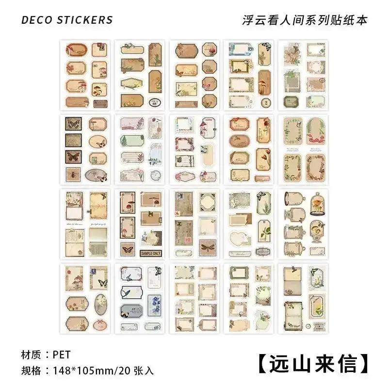 Vintage Floral Sticker Book for DIY Scrapbooking Joy