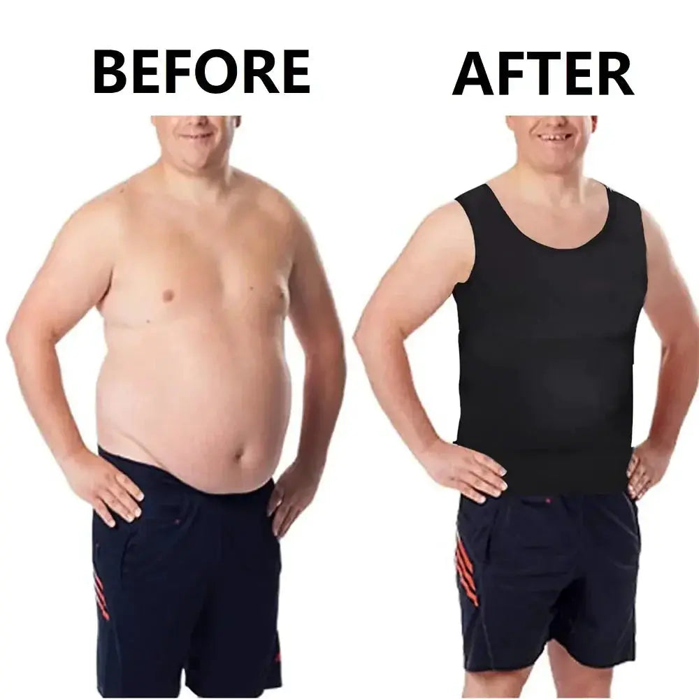 Men's Compression Shirt Tank Top Slimming Body Shaper Vest