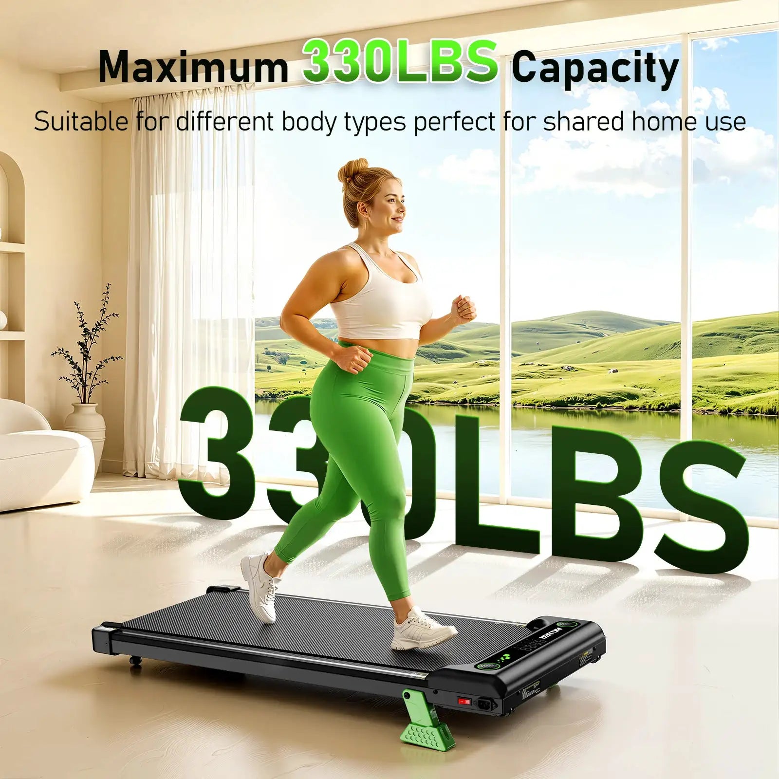 Akluer Walking Pad, Under Desk Treadmill with Incline for Home Office 2.5HP Portable Walking Treadmill with 300 Lbs Weight Capacity Walking Machine, Remote Control, LED Display