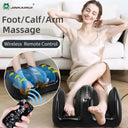 Jinkairui Air Compression Massage Shiatsu Foot Massager Calf Leg Massage Machine with Heat Deep Kneading Remote Controller