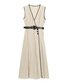 Flattering Patchwork Midi Dress for Women