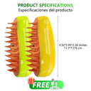 Steamy Cat Brush Hot Steam Grooming Comb for Easy Hair Removal