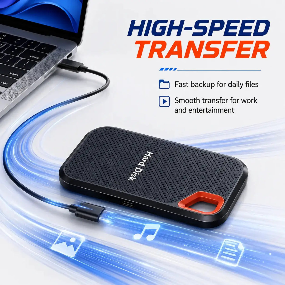 Mini Portable External Hard Drive SSD Type-C Backup Drive — product view 4