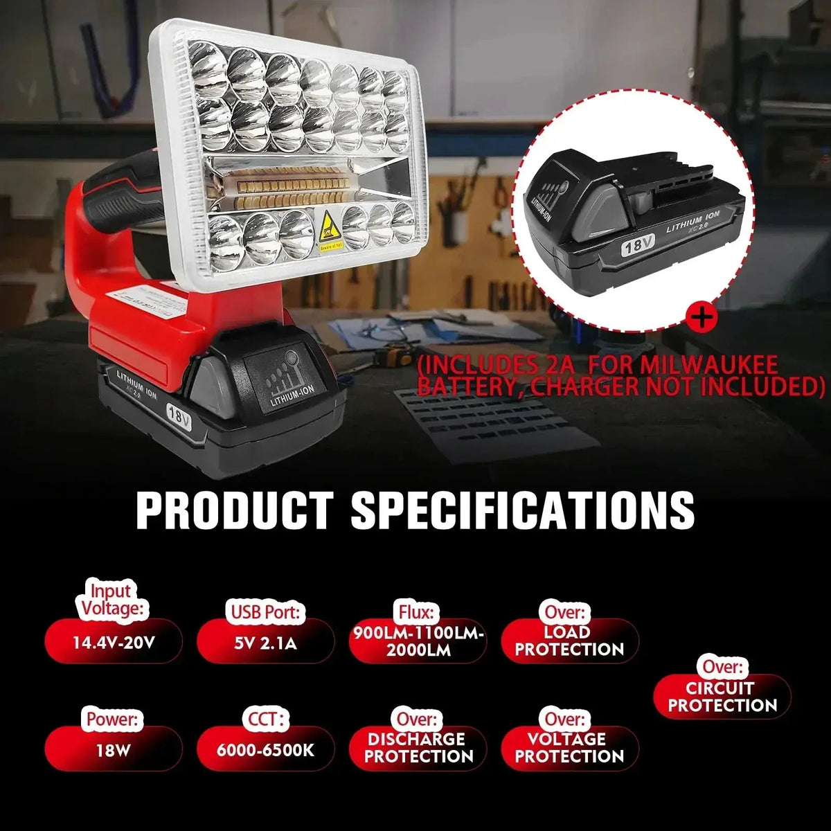 Bright LED Work Light for Tools — product view 19