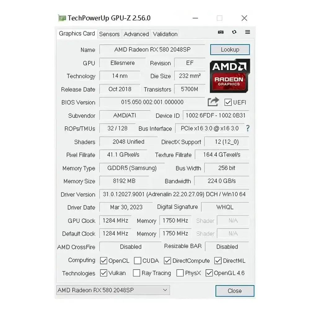 Soyo Radeon RX580 8GB GDDR5 Gaming Graphics Card Pro