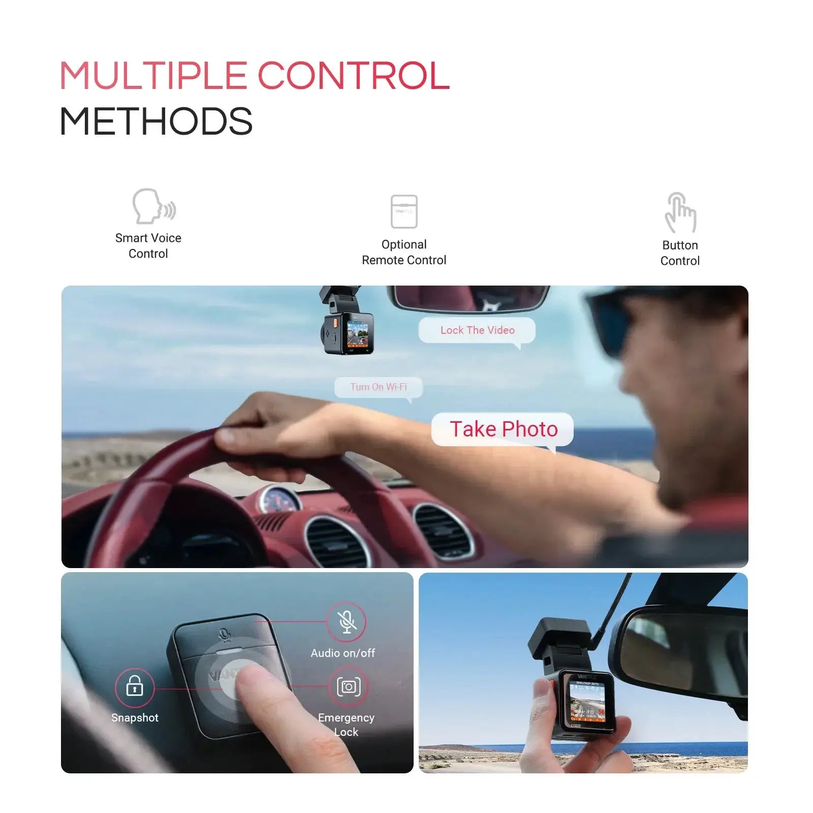 Vantrue E1 Pro 4K Mini Dash Cam Starvis Night Vision HDR WiFi GPS 1TB - stepyours.com