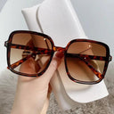 Vintage-Inspired Big Square Frame Sunglasses for Women