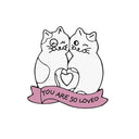 Cat Reading Enamel Pin for Book Lovers