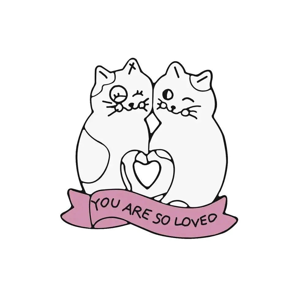 Cat Reading Enamel Pin for Book Lovers — product view