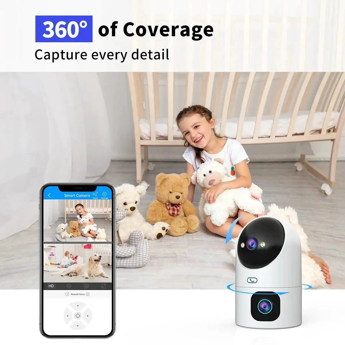 JOOAN 4K Ultra HD PTZ Security Camera For Home Monitoring