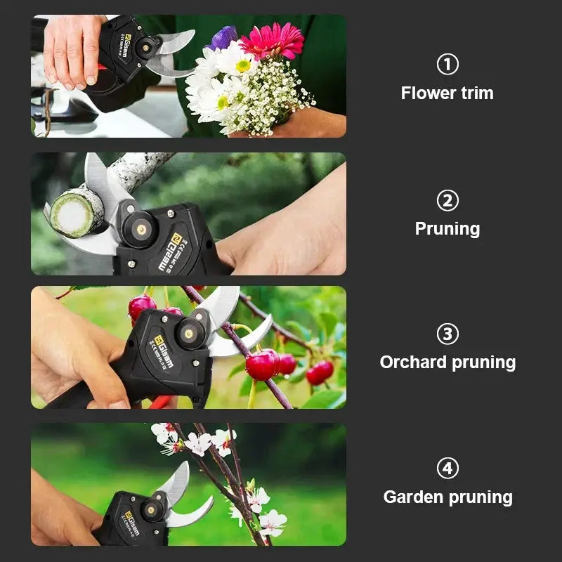 Cordless Electric Pruner 30mm Pruning Tool for Gardeners