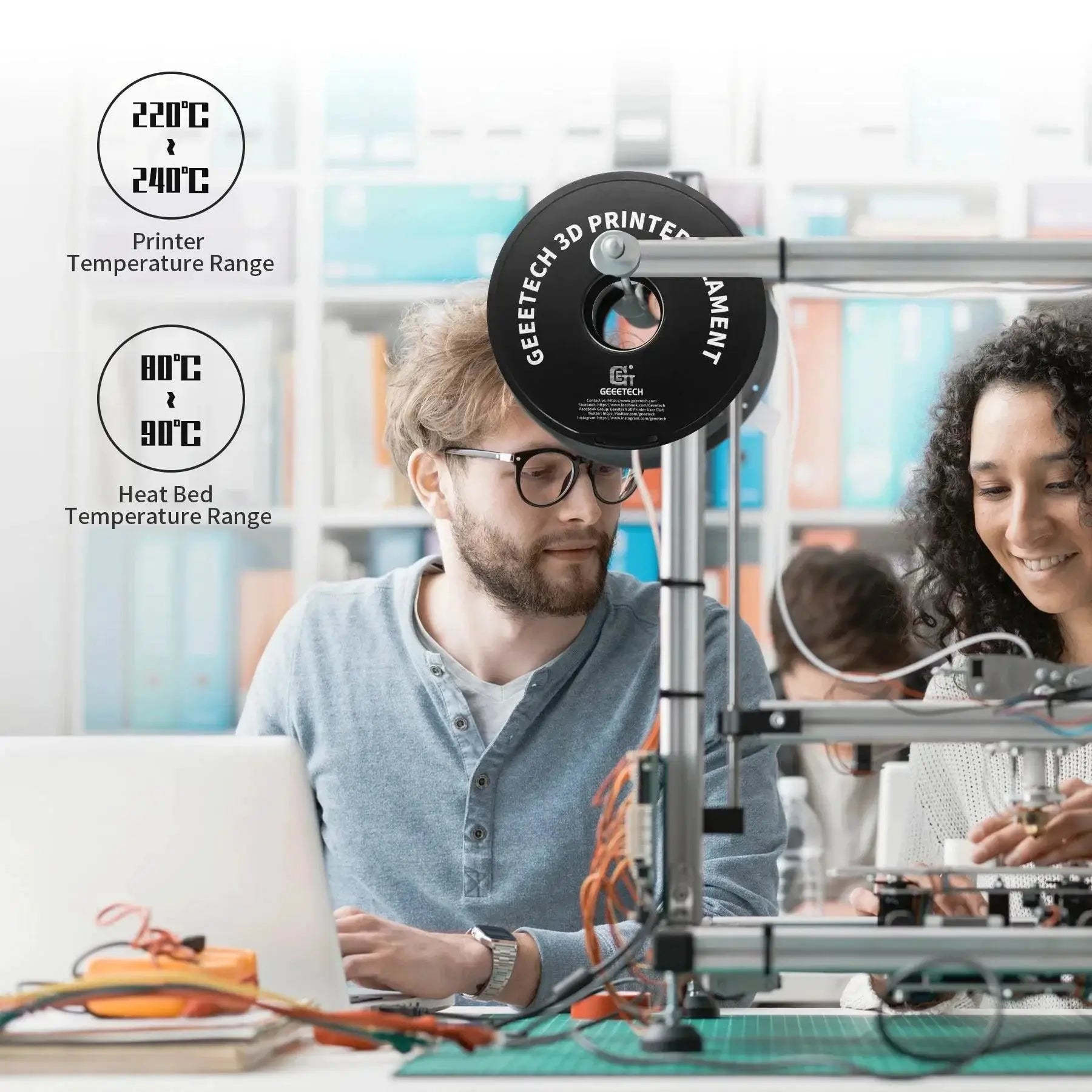GEEETECH 1kg 1.75mm PETG Filament Fast Shipping Options