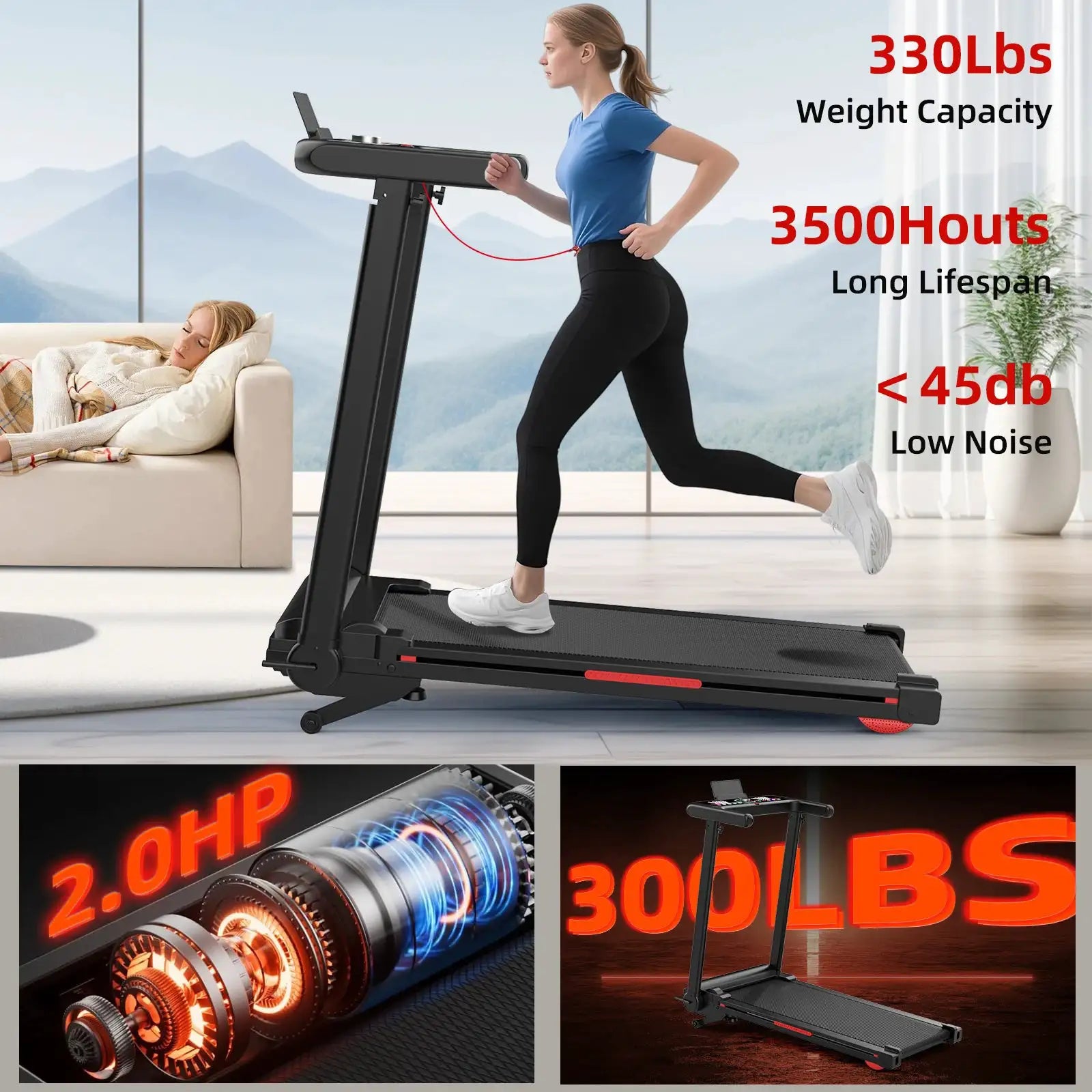 Wholesale Electric Walking Pad with 12% Auto Incline Portable Under Desk Treadmills Machine for Home Office Quiet