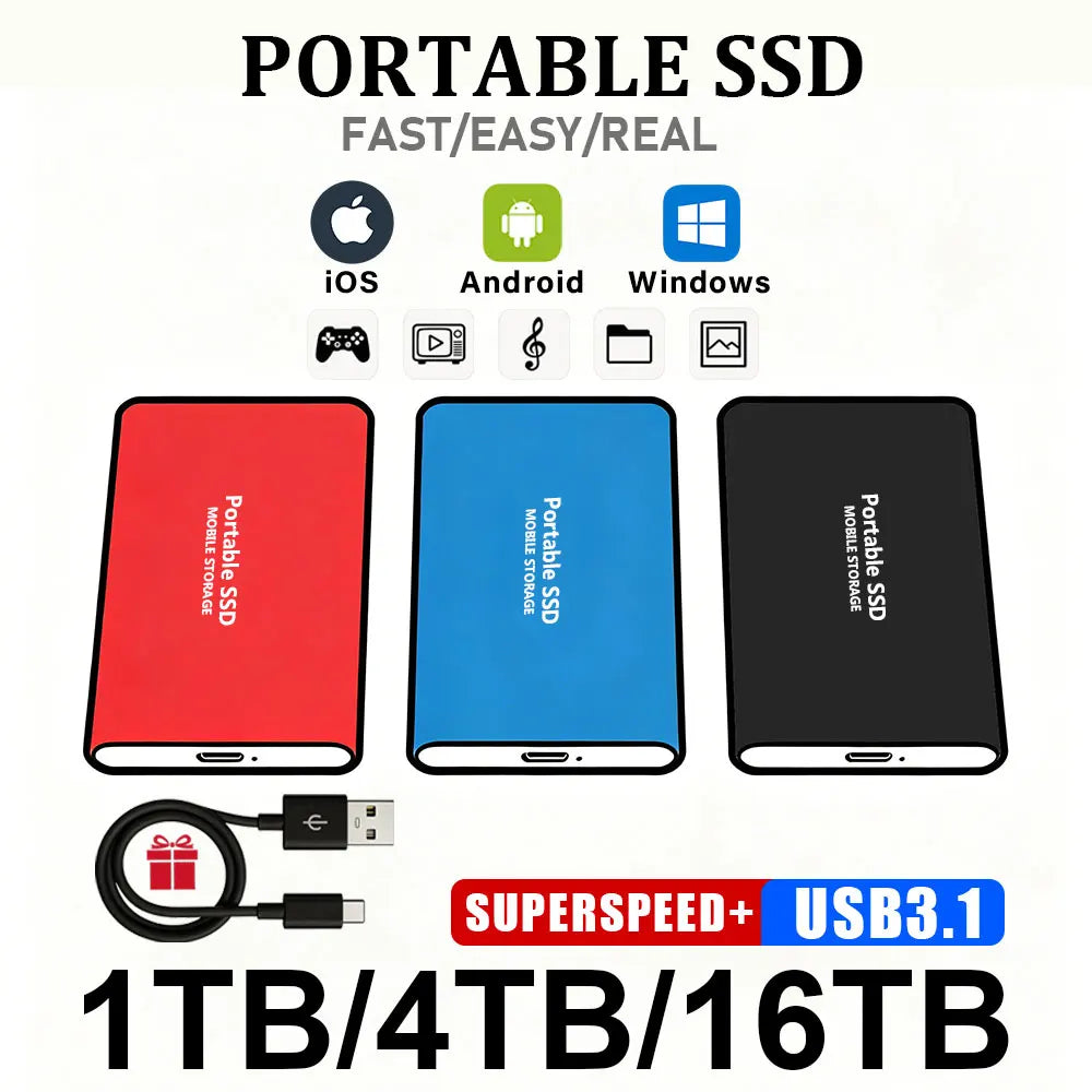 Portable Fast External SSD Drive