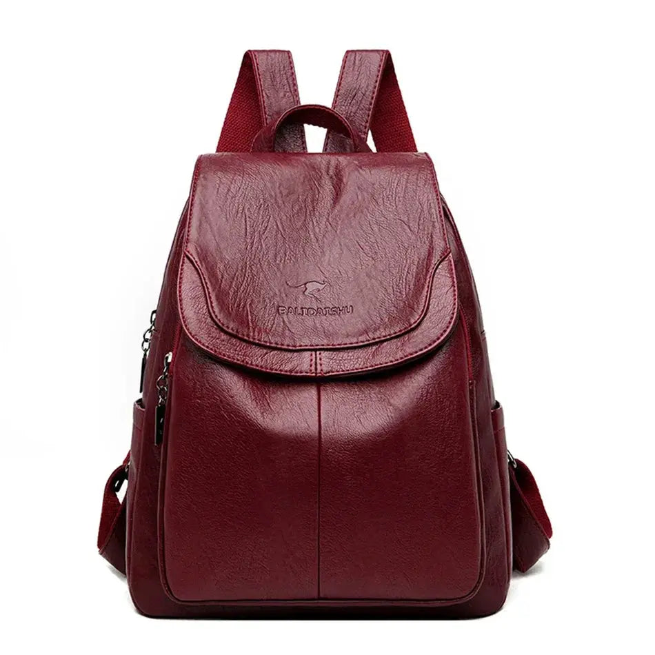 Leather Backpack for Women Travel Ready — product view 13