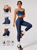 Activewear Set Women Tummy Control High Rise Leggings