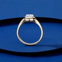 S925 Silver Pillow Moissanite Ring