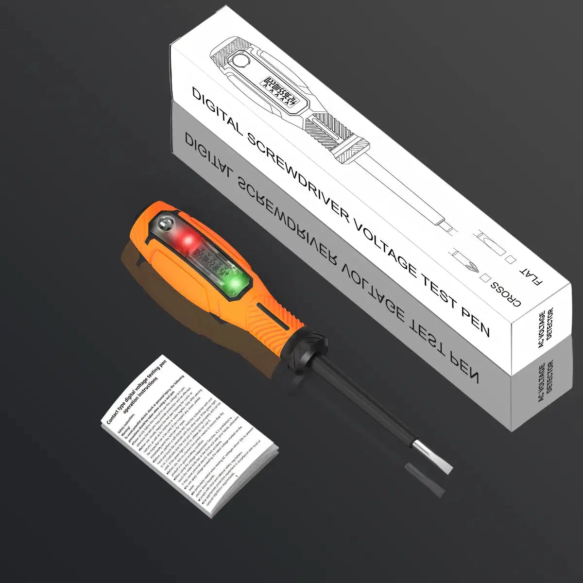 Non-Contact Screwdriver Voltage Tester Pen Live Wire Check Breakpoint Finder AC 12-220V LCD Display Screen Voltmeter NJTY LY86D