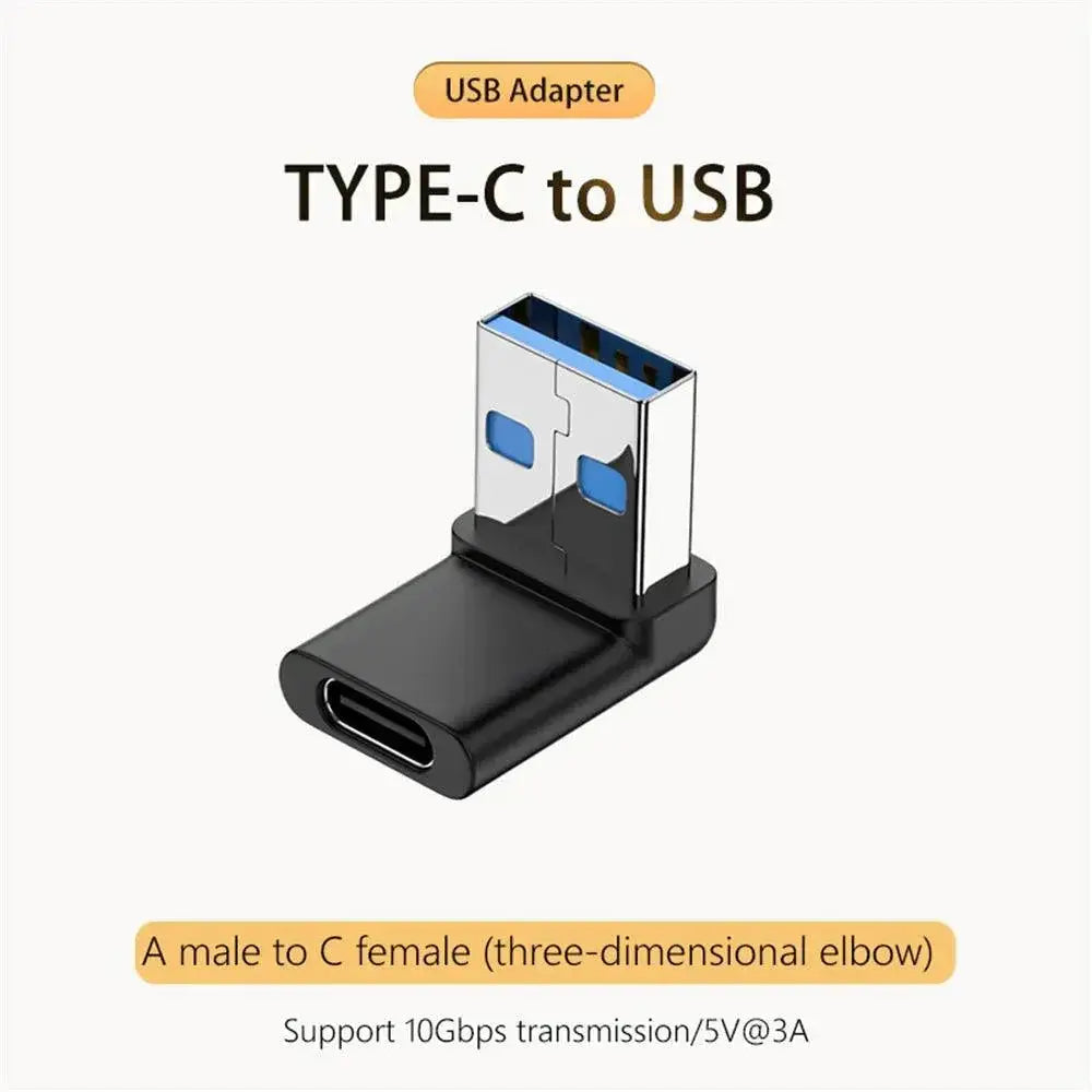 High Speed USB C Elbow Adapter For Fast Android Charging