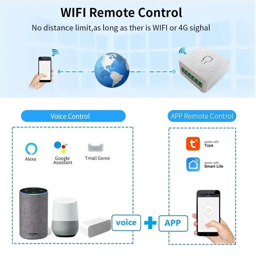 WiFi Smart Light Switch Module for Alexa and Google Home 16A
