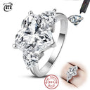Heart Moissanite Ring in Sterling Silver