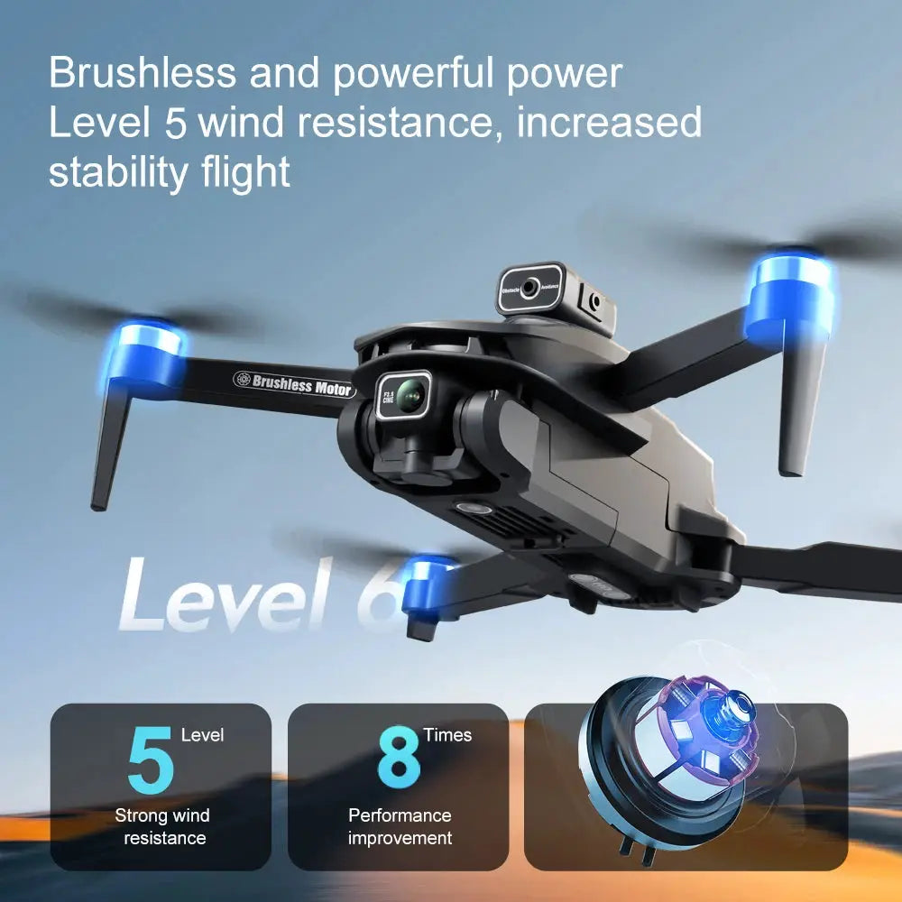 V168 Pro MAX GPS Drone - 8K Camera, 5G WiFi FPV, 360 Obstacle Avoidance Foldable