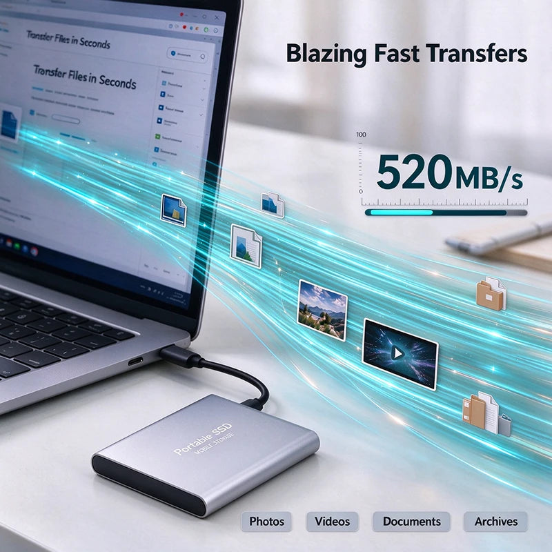USB-C Laptop External SSD Drive